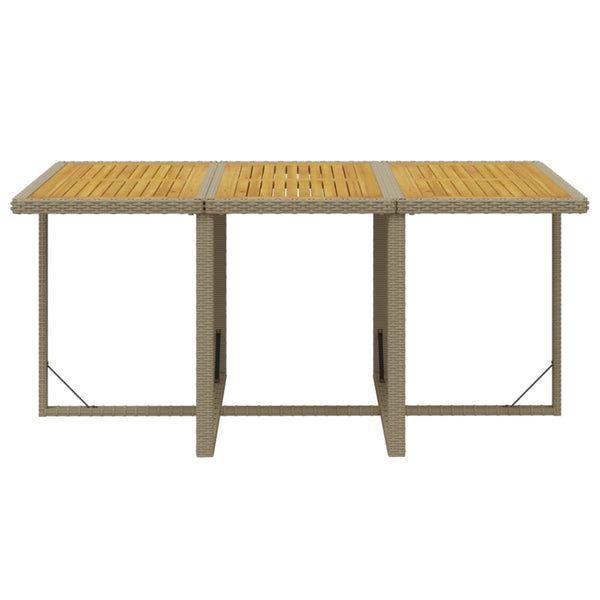vidaXL 11-piece Garden Dining Set with Cushions Poly Rattan Beige