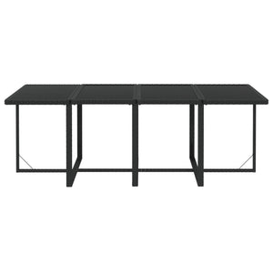 vidaXL 9-piece Garden Dining Set with Cushions Poly Rattan Black