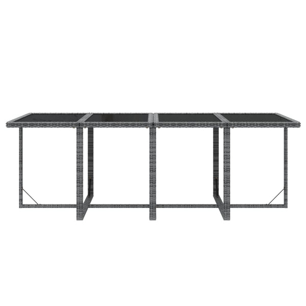 vidaXL 9-piece Garden Dining Set with Cushions Poly Rattan Grey