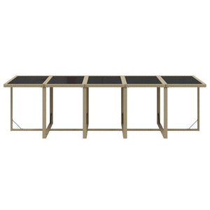 vidaXL 15-piece Garden Dining Set with Cushions Poly Rattan Beige