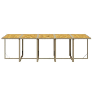 vidaXL 15-piece Garden Dining Set with Cushions Poly Rattan Beige