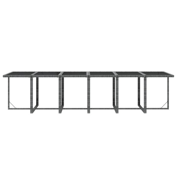 17-tlg. Garten-Essgruppe mit Kissen Poly Rattan Grau