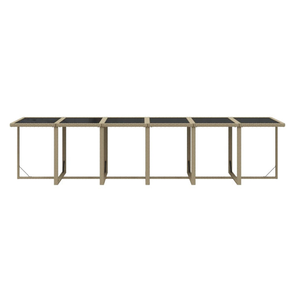 17-tlg. Garten-Essgruppe mit Kissen Poly Rattan Beige