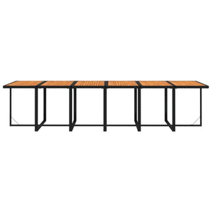 13-tlg. Garten-Essgruppe mit Kissen Poly Rattan Schwarz