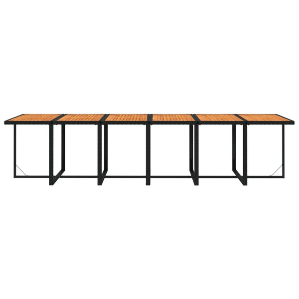 17-tlg. Garten-Essgruppe mit Kissen Poly Rattan Schwarz