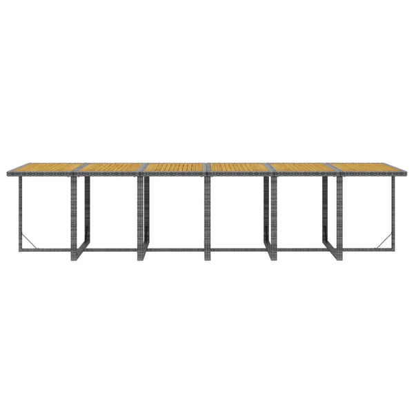 13-tlg. Garten-Essgruppe mit Kissen Poly Rattan Grau