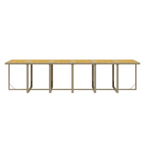 13-tlg. Garten-Essgruppe mit Kissen Poly Rattan Beige