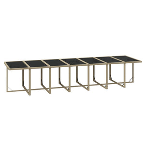 19-tlg. Garten-Essgruppe mit Kissen Poly Rattan Beige
