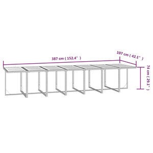 19-tlg. Garten-Essgruppe mit Kissen Schwarz Poly Rattan
