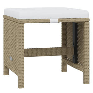 vidaXL 19-Piece Garden Dining Set with Cushions Poly Rattan Beige