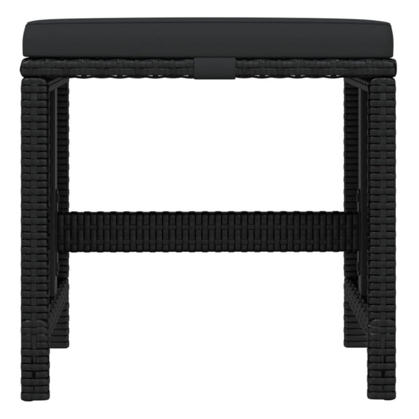 vidaXL 21-Piece Garden Dining Set with Cushions Poly Rattan Black