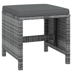 vidaXL 21-Piece Garden Dining Set with Cushions Poly Rattan Grey