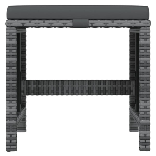 vidaXL 21-Piece Garden Dining Set with Cushions Grey Poly Rattan