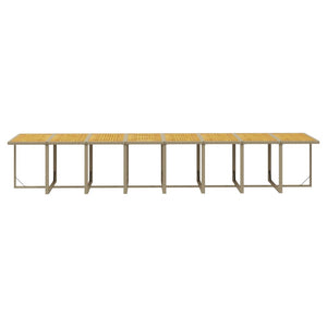 vidaXL 21-Piece Outdoor Dining Set with Cushions Poly Rattan Beige