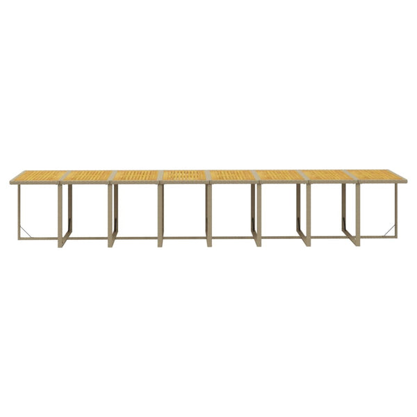 vidaXL 21-Piece Outdoor Dining Set with Cushions Poly Rattan Beige