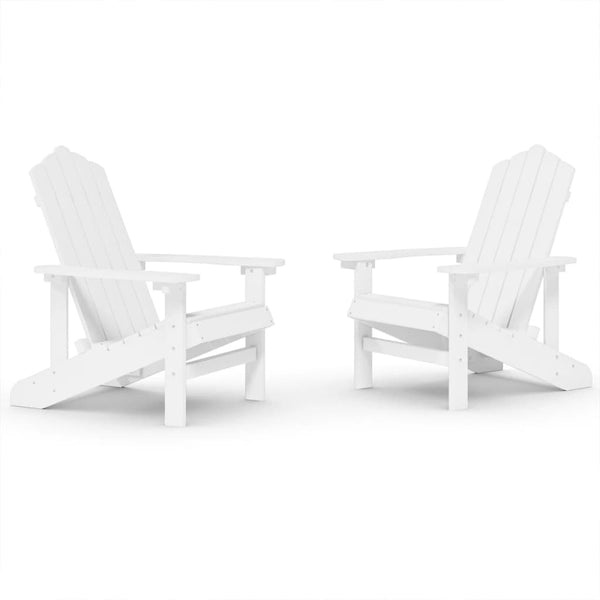 vidaXL Adirondack Garden Chairs 2 pcs. HDPE White