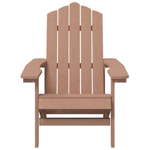 vidaXL Adirondack Garden Chairs 2 pcs. HDPE Brown