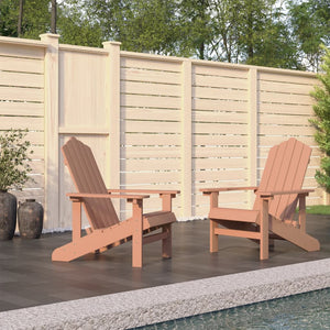 vidaXL Adirondack Garden Chairs 2 pcs. HDPE Brown