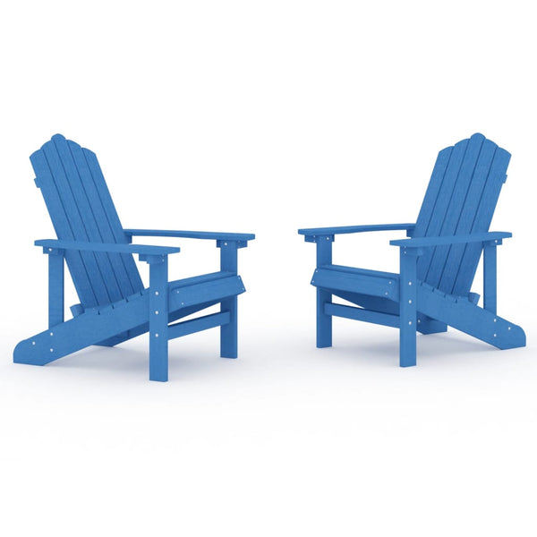 vidaXL Adirondack Garden Chairs 2 pcs. HDPE Aqua