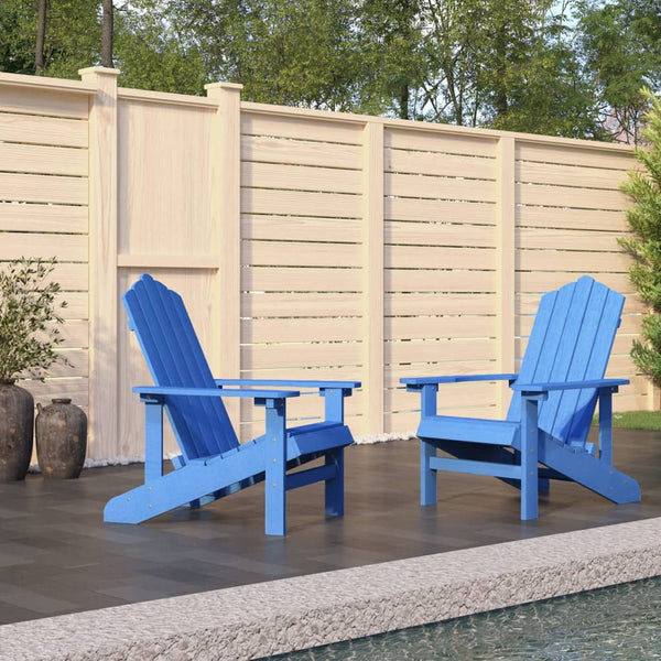 vidaXL Adirondack Garden Chairs 2 pcs. HDPE Aqua