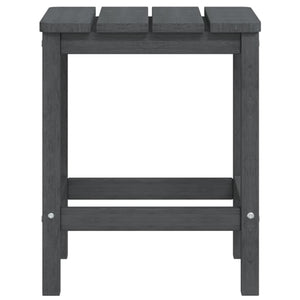 vidaXL Adirondack Garden Chair with Table HDPE Anthracite