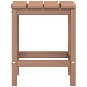 vidaXL Adirondack Garden Chair with Table HDPE Brown