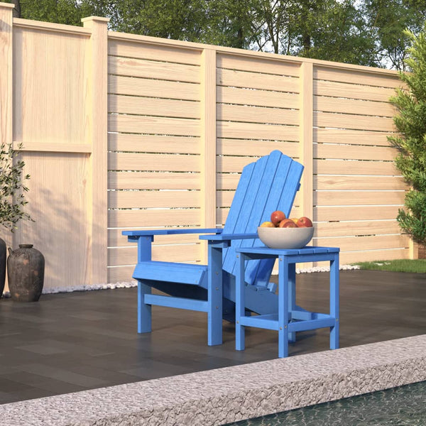 vidaXL Adirondack Garden Chair with Table HDPE Aquamarine