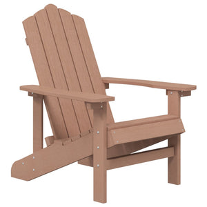 vidaXL Adirondack Garden Chairs with Table HDPE Brown