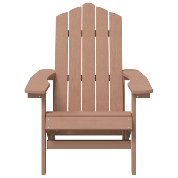 vidaXL Adirondack Garden Chairs with Table HDPE Brown