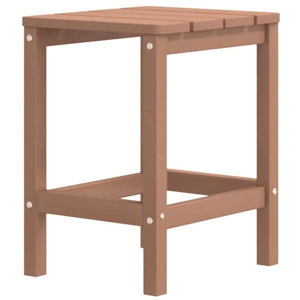 vidaXL Adirondack Garden Chairs with Table HDPE Brown