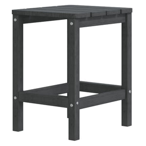 vidaXL Adirondack Garden Chair with Ottoman & Table HDPE Anthracite