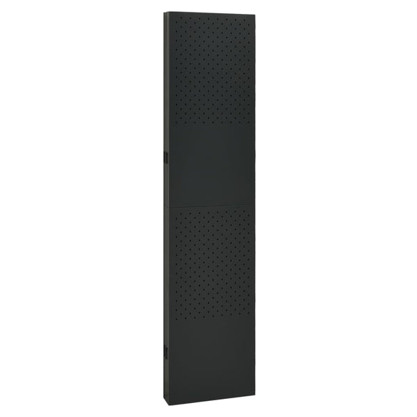 vidaXL 5-Panel Room Divider 2 pcs Black 200x180 cm Steel