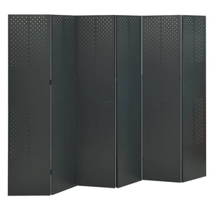 vidaXL 6-Panel Room Divider 2 pcs. Anthracite 240x180 cm Steel