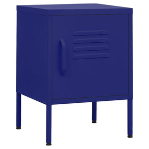 vidaXL Nightstands 2 pcs. Navy Blue 35x35x51 cm Steel