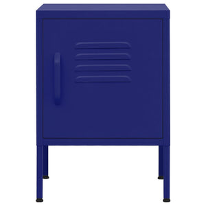 vidaXL Nightstands 2 pcs. Navy Blue 35x35x51 cm Steel