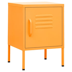 vidaXL Nightstands 2 pcs. Mustard Yellow 35x35x51 cm Steel