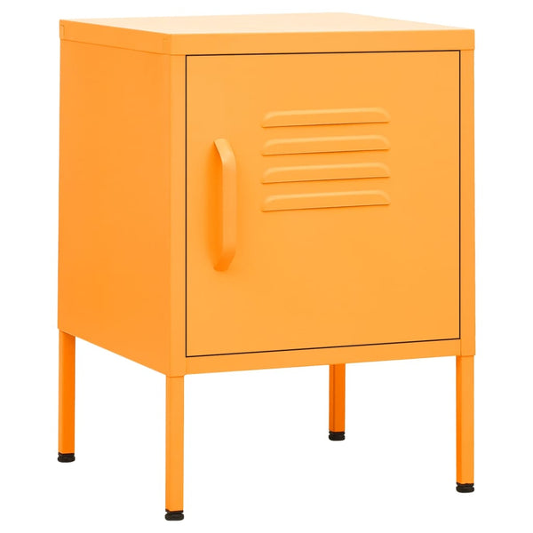 vidaXL Nightstands 2 pcs. Mustard Yellow 35x35x51 cm Steel