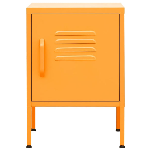 vidaXL Nightstands 2 pcs. Mustard Yellow 35x35x51 cm Steel