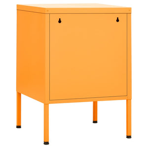 vidaXL Nightstands 2 pcs. Mustard Yellow 35x35x51 cm Steel
