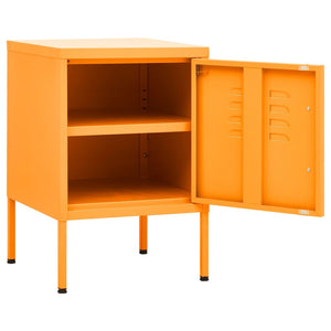 vidaXL Nightstands 2 pcs. Mustard Yellow 35x35x51 cm Steel