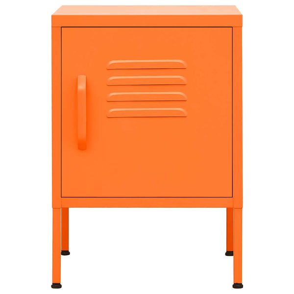 vidaXL Bedside Cabinets 2 pcs. Orange 35x35x51 cm Steel