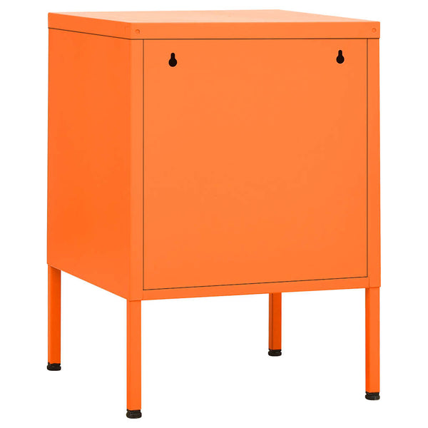 vidaXL Bedside Cabinets 2 pcs. Orange 35x35x51 cm Steel