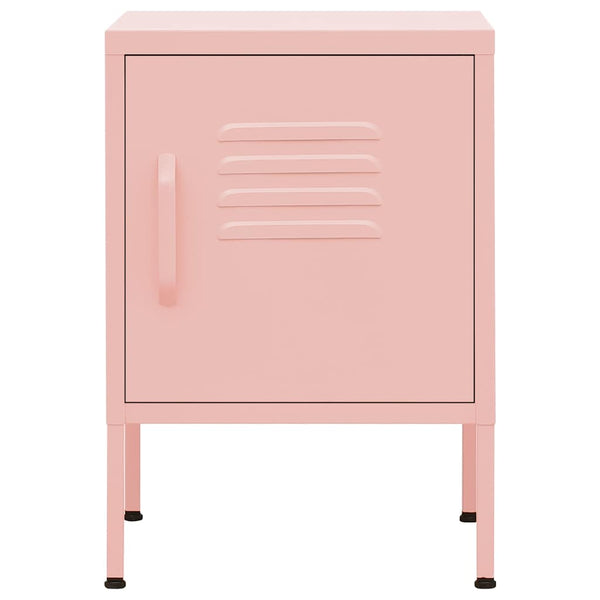 vidaXL Nightstands 2 pcs. Pink 35x35x51 cm Steel