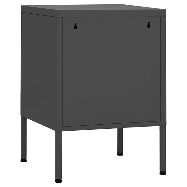 vidaXL Nightstands 2 pcs. Anthracite 35x35x51 cm Steel