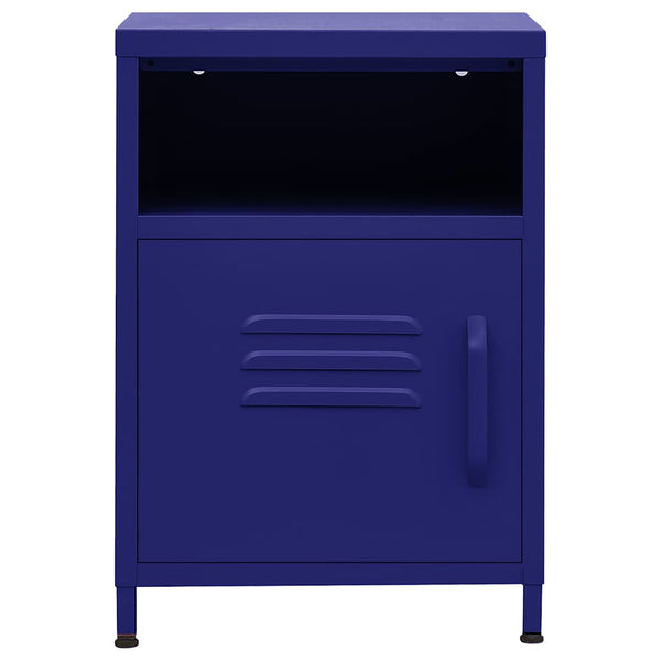 vidaXL Nightstands 2 pcs. Navy Blue 35x35x51 cm Steel