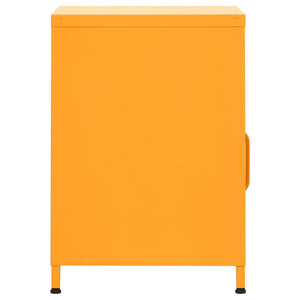 vidaXL Nightstands 2 pcs. Mustard Yellow 35x35x51 cm Steel
