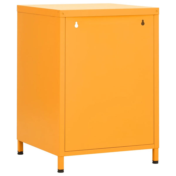 vidaXL Nightstands 2 pcs. Mustard Yellow 35x35x51 cm Steel