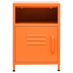 vidaXL Bedside Cabinets 2 pcs. Orange 35x35x51 cm Steel