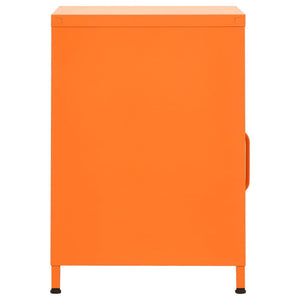 vidaXL Bedside Cabinets 2 pcs. Orange 35x35x51 cm Steel
