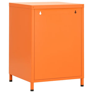 vidaXL Bedside Cabinets 2 pcs. Orange 35x35x51 cm Steel